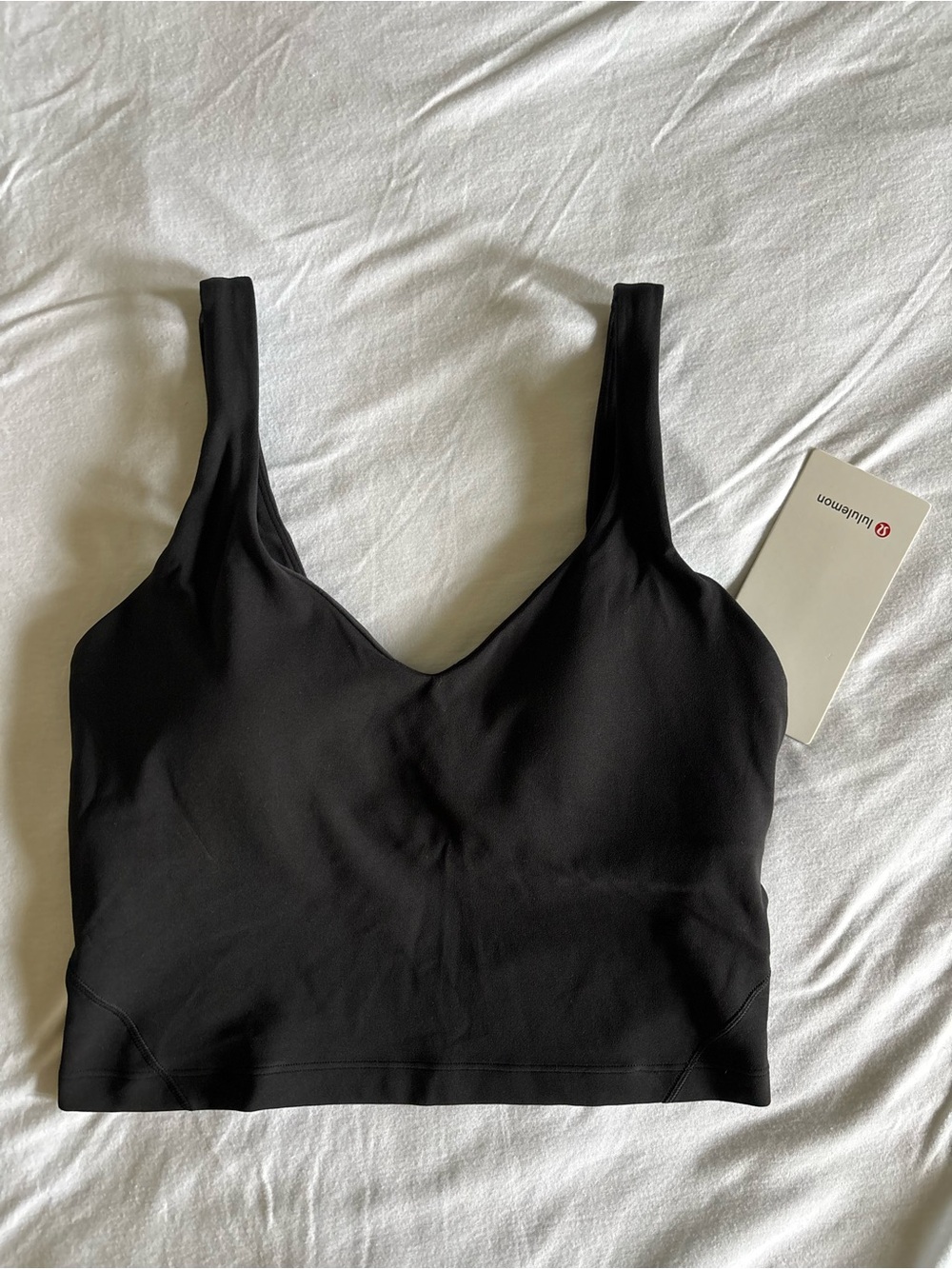 lululemon athletica Align Tank Top Black V-Neck Longline Sports Bralette